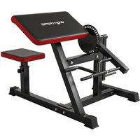 Bizeps / Trizeps Curl Maschine mit 5-stufigem verstellbarem Sitz, Kunstleder von SPORTNOW