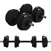 SPORTNOW 2-in-1 Hantel Set, 15 kg verstellbar Dumbbell Set mit 8 Hantelscheiben von SPORTNOW