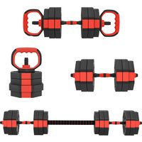 SPORTNOW 4-in-1 Hantelset Kurzhantel Set Kurzhanteln Langhanteln verstellbar 25 KG Hanteln Set Dumbbell mit Verbindungsrohr Sternverschlüsse Kurzhantelset für Krafttraining Zuhause   Aosom von SPORTNOW