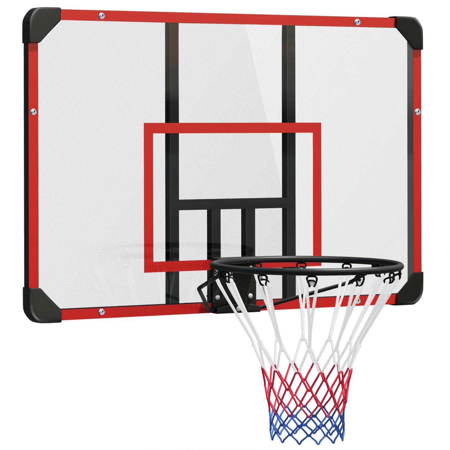 SPORTNOW Basketballkorb Stahl Kunststoff Schwarz Rot 113L x 61B x 73H cm SPORTNOW Basketballkorb Stahl Kunststoff Schwarz Rot 113L x 61B x 73H cm von SPORTNOW