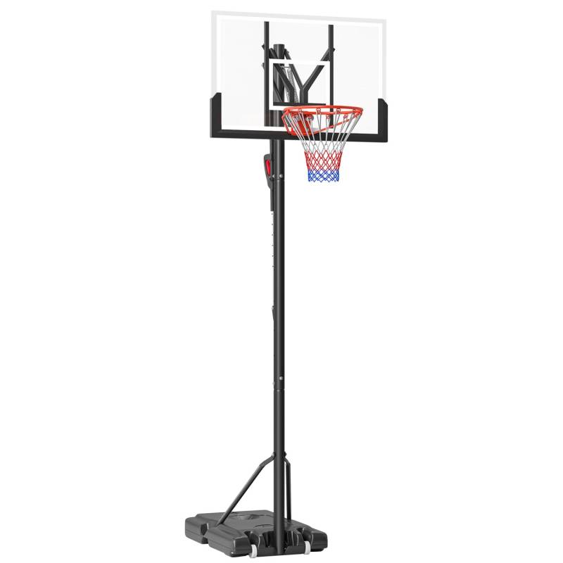SPORTNOW Basketballkorb mit Ständer Stahl Schwarz 90L x 60B x 295-365H cm von SPORTNOW