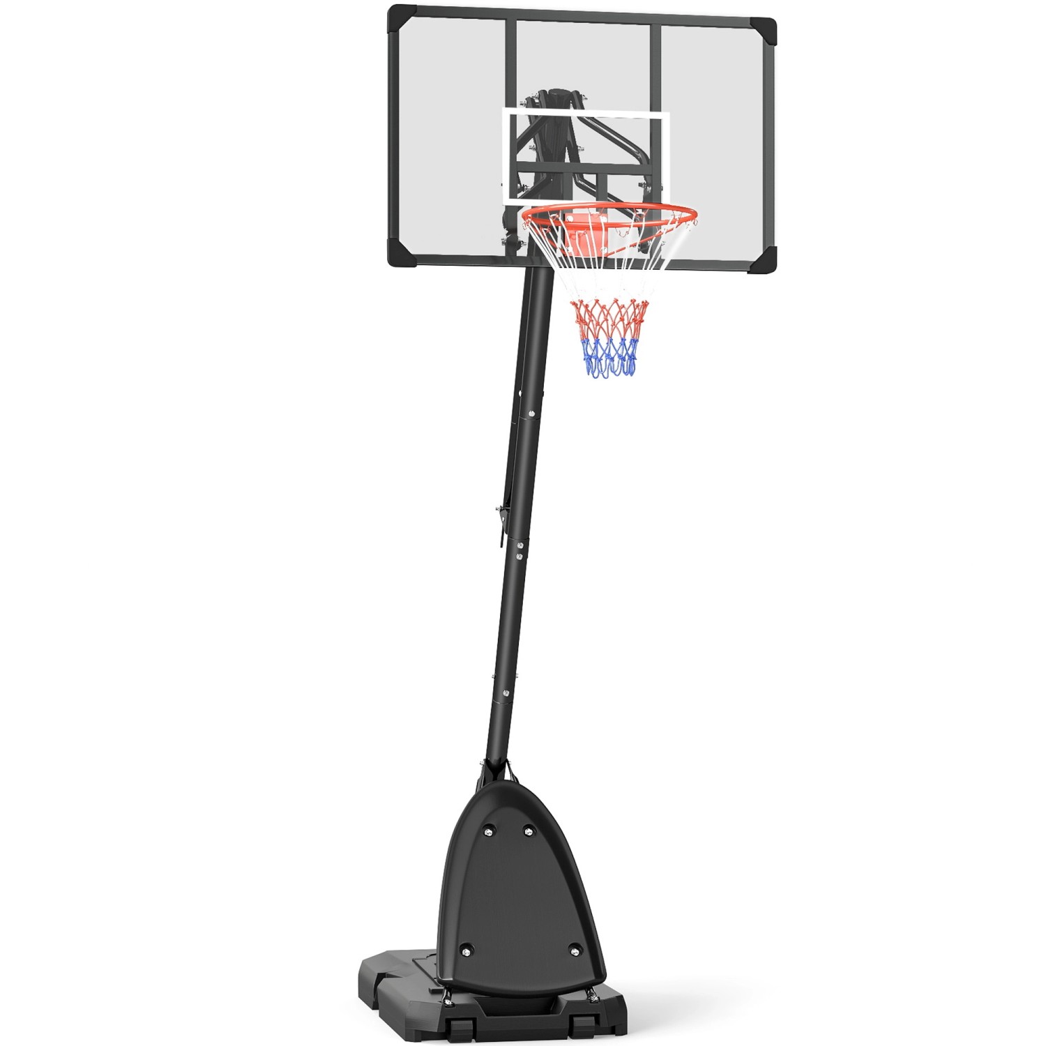 SPORTNOW Basketballständer Stahl PC PE Schwarz 111L x 70,5B x 293-350H cm SPORTNOW Basketballständer Stahl PC PE Schwarz 111L x 70,5B x 293-350H cm von SPORTNOW