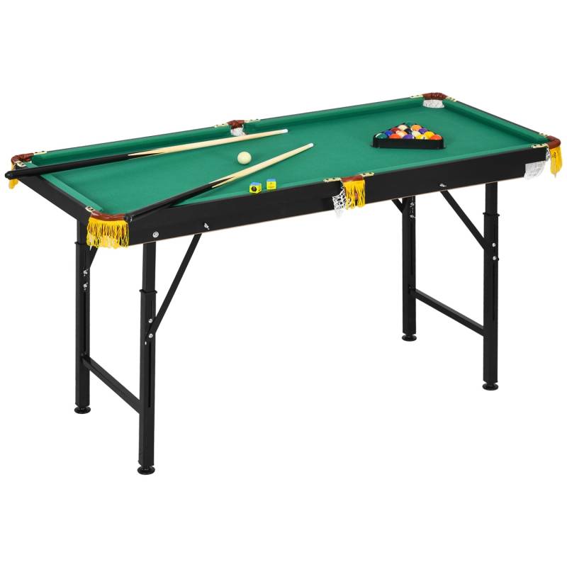 SPORTNOW Billardtisch Klappbar 140 x 63 x 55-75 cm mit Zubehör Stahl von SPORTNOW