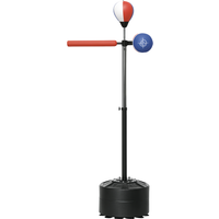 SPORTNOW Boxsack mit Boxständer und Punchingball, höhenverstellbar 1,63-2,05 m, Reflexstange mit Pratze, HDPE & Kunstleder für effektives Training   Aosom.de von SPORTNOW