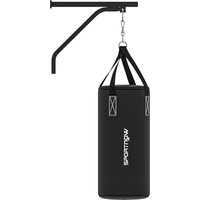 SPORTNOW Boxsack Wandhalterung Boxsack Ständer mit Handschuhen, Handschlaufen und 360°-Drehhaken， Einstellbare Boxsack Halterung für Punch Bag, Sandsack, Stahl, Schwarz   Aosom von SPORTNOW