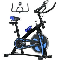 SPORTNOW Fahrradtrainer Heimtrainer mit verstellbarem Sitz und Widerstand, Stahl von SPORTNOW