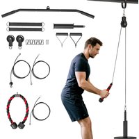 SPORTNOW Fitness Latzug Gym Fitnesssgeräte Kabelzug Pulley System Arm Krafttraining Latzugmaschine für LAT Pull Down, Bizeps Curl, Zuhause Home Gym   Aosom von SPORTNOW