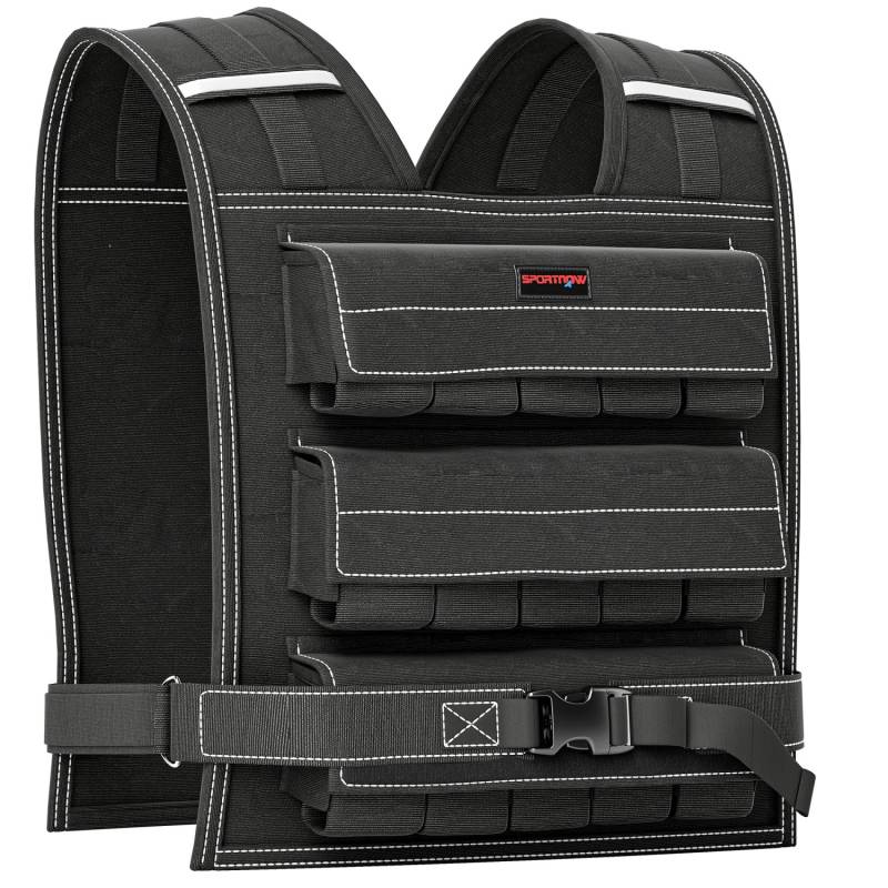 SPORTNOW Gewichtsweste Oxford-Stoff Metall Schwarz 50L x 40B cm von SPORTNOW