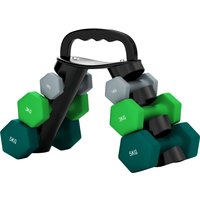 SPORTNOW Hanteln Set 6 Kurzhanteln mit Klappbarem Hantelständer, 2 x 1kg, 2 x 3kg, 2 x 5kg Hanteln, Kugelhantel für Fitness, Gymnastik, Zuhause   Aosom von SPORTNOW