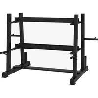 SPORTNOW Hantelständer 3 Ebenen bis 200 kg Stahl Schwarz 131x75x80 cm für Fitnessstudio & Heimtraining   Aosom.de von SPORTNOW