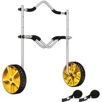 SPORTNOW Kajakwagen Verstellbarer Kanuwagen Bootswagen mit Spanngurt für Kanu von SPORTNOW