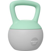 SPORTNOW Kettlebell 10 kg, Soft-Kettlebell mit Metallsandfüllung und rutschfestem Griff, für Krafttraining zu Hause, Fitnessstudio, Mintgrün und Grau   Aosom von SPORTNOW