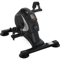 SPORTNOW Pedaltrainer leiser Mini Heimtrainer mit 8 Stufen Magnetwiderstand LCD-Display tragbar Beintrainer mit Anti-rutschmatte Senioren Arm- & Beintraining Pedal-Trainer für Zuhause Heim Schwarz   Aosom von SPORTNOW