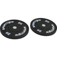 SPORTNOW Set von 2 Hantelscheiben zu je 10kg, Hantelscheiben für Langhantelstangen und Kurzhanteln mit 5cm Anschluss für Training zu Hause und im Fitnessstudio, Schwarz   Aosom von SPORTNOW