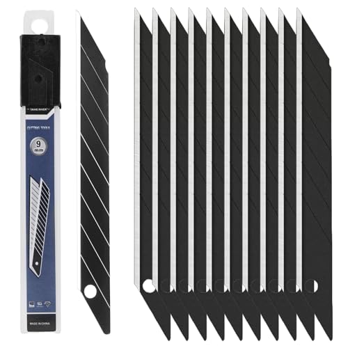 SPORWAY 100 Stück Cuttermesser: 9mm Ersatzklingen 30 Grad Abbrechklingen, Ultra Scharfe Teppichmesser Klingen für Kleine Cutter und Teppichmesser, Abbrechklingen, zum Basteln, Pappe, Folie (Schwarz) SPORWAY 100 Stück Cuttermesser: 9mm Ersatzklingen 30 Grad Abbrechklingen, Ultra Scharfe Teppichmesser Klingen für Kleine Cutter und Teppichmesser, Abbrechklingen, zum Basteln, Pappe, Folie (Schwarz) von SPORWAY