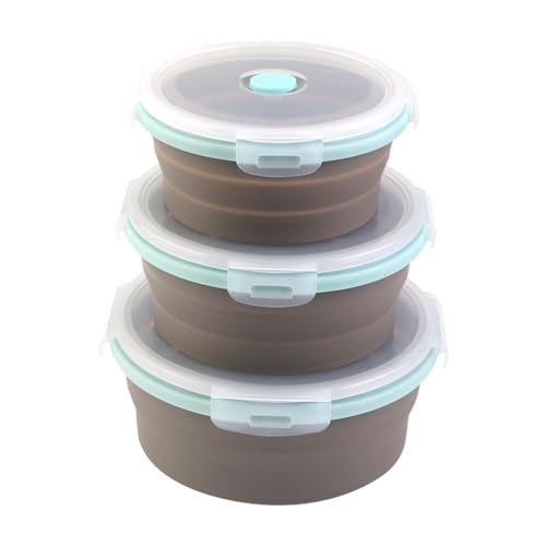 SPORWAY 3 Stück Mikrowellengeschirr mit Deckel: 350ml 500ml 800ml Mikrowellen Geschirr Set mit Dampfventil, Vorrats Dose Aufbewahrung für Mikrowelle und Kühl Gefrierschrank von SPORWAY