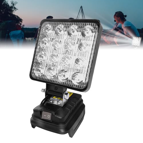 SPORWAY Akku Lampe für Makita 18V: LED Arbeitsleuchte Akku LED Strahler Tragbares Flutlichter Baustellen Lampe Taschenlampe Scheinwerfer für Makita 18V (1) von SPORWAY