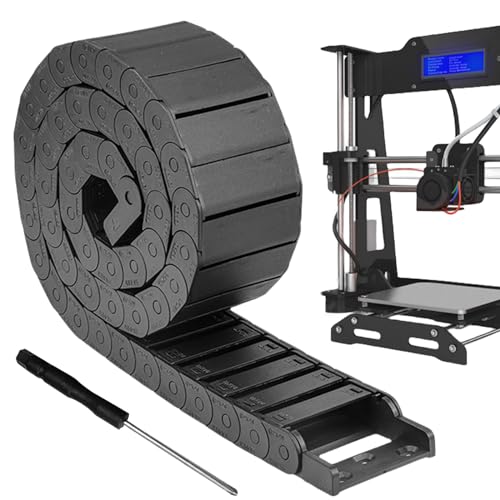 SPORWAY Schleppkette Kabelschleppkette 15mm x 50mm: Energiekette mit Schraubendreher, Kabelführung für 3D Drucker CNC Werkzeugmaschinen Roboterarm von SPORWAY