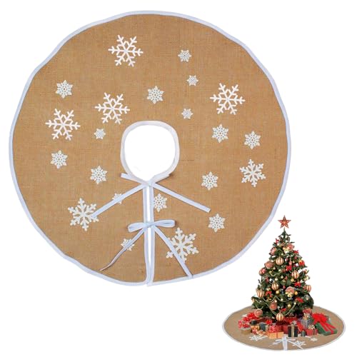 SPORWAY Weihnachtsbaum Decke Rock: 120cm Weihnachtsbaumdecke Rund, Retro Leinen Christbaumdecke Weihnachtsbaumteppich für Christbaumständer, Weihnachtsdeko SPORWAY Weihnachtsbaum Decke Rock: 120cm Weihnachtsbaumdecke Rund, Retro Leinen Christbaumdecke Weihnachtsbaumteppich für Christbaumständer, Weihnachtsdeko von SPORWAY