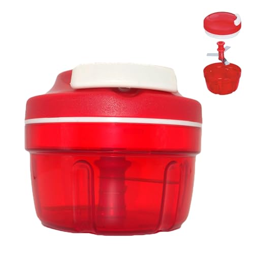 SPORWAY Zwiebelschneider Manuell, Gemüseschneider Gemüse Zwiebel Zwiebelhacker mit Seilzug, Handbuch Gemüsehacker Küche Multizerkleinerer für Gemüse, Obst, Zwiebeln, Nüsse, Knoblauch (Rot-1) SPORWAY Zwiebelschneider Manuell, Gemüseschneider Gemüse Zwiebel Zwiebelhacker mit Seilzug, Handbuch Gemüsehacker Küche Multizerkleinerer für Gemüse, Obst, Zwiebeln, Nüsse, Knoblauch (Rot-1) von SPORWAY