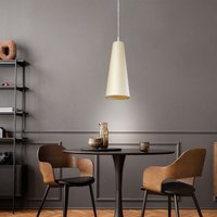 Hänge Lampe Küchen Ess Zimmer Beleuchtung Textil Decken Pendel Leuchte creme Spotlight 1117101 von SPOT-LIGHT