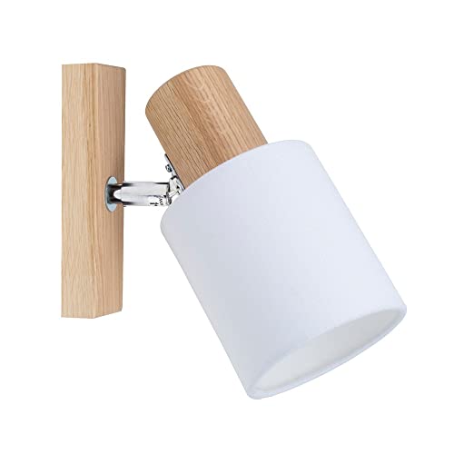 Spot-Light Wandleuchte Treehouse E27 Holz/Metall Eiche geölt/Chrom/weiß - 2236174 von SPOT LIGHT