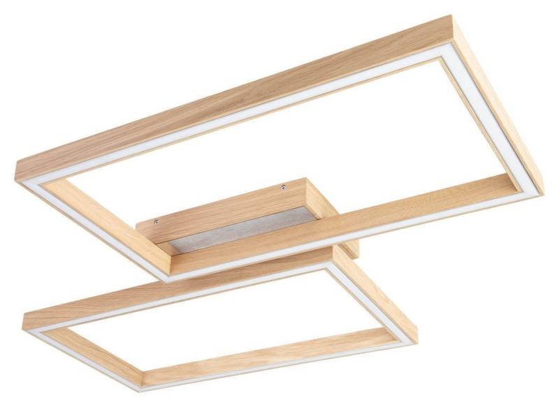 SPOT Light LED Deckenleuchte ROWIN, B 83 x T 67 cm, 2-flammig, Braun, Dimmfunktion, LED fest integriert, Warmweiß, Eiche geölt SPOT Light LED Deckenleuchte ROWIN, B 83 x T 67 cm, 2-flammig, Braun, Dimmfunktion, LED fest integriert, Warmweiß, Eiche geölt von SPOT Light