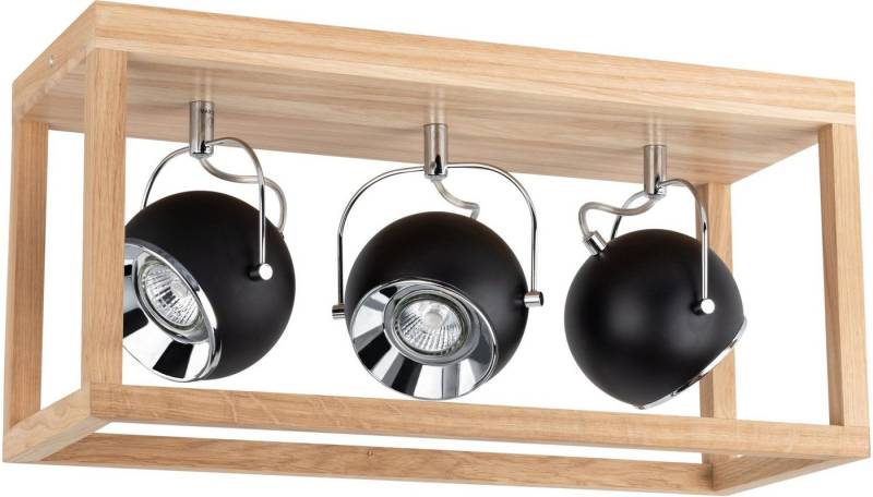 SPOT Light LED Deckenleuchte ROY, LED wechselbar, Warmweiß, Inklusive LED-Leuchtmittel, Naturprodukt aus Eichenholz von SPOT Light