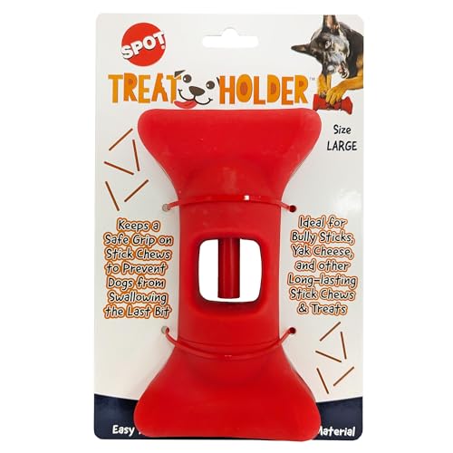 SPOT Leckerli-Halter - Sicherheitsvorrichtung Bully Stick Halter & Yak Käsehalter für große Hunde, um Ersticken zu verhindern, 16,5 cm von SPOT