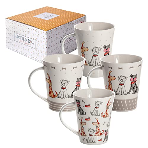 SPOTTED DOG GIFT COMPANY - Kaffeetassen mit Hunde-Motiven - Kaffeebecher mit Tier-Design - Geschenk für Hundebesitzer und Hundeliebhaber - 4er-Set von SPOTTED DOG GIFT COMPANY