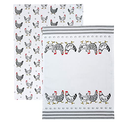 SPOTTED DOG GIFT COMPANY - 2er Set Küchentücher Baumwolle Geschirrtücher Trockentücher Küche 50 x 70 cm, mit Huhn Motiv, Hühner Geschenke für Hühnerliebhaber Frauen Männer Damen SPOTTED DOG GIFT COMPANY - 2er Set Küchentücher Baumwolle Geschirrtücher Trockentücher Küche 50 x 70 cm, mit Huhn Motiv, Hühner Geschenke für Hühnerliebhaber Frauen Männer Damen von SPOTTED DOG GIFT COMPANY