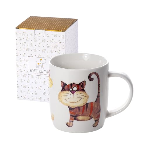 SPOTTED DOG GIFT COMPANY - Kaffeetasse aus Keramik - mit lustigen Katzen-Motiven von SPOTTED DOG GIFT COMPANY