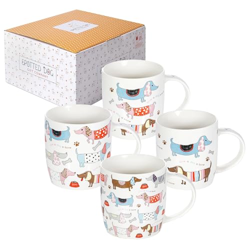 SPOTTED DOG GIFT COMPANY Kaffeetassen Kaffeebecher mit Dackel Hunde-Motiven, Geschenk für Hundeliebhaber, Hundebesitzer und Hundefreunde - 4er-Set SPOTTED DOG GIFT COMPANY Kaffeetassen Kaffeebecher mit Dackel Hunde-Motiven, Geschenk für Hundeliebhaber, Hundebesitzer und Hundefreunde - 4er-Set von SPOTTED DOG GIFT COMPANY