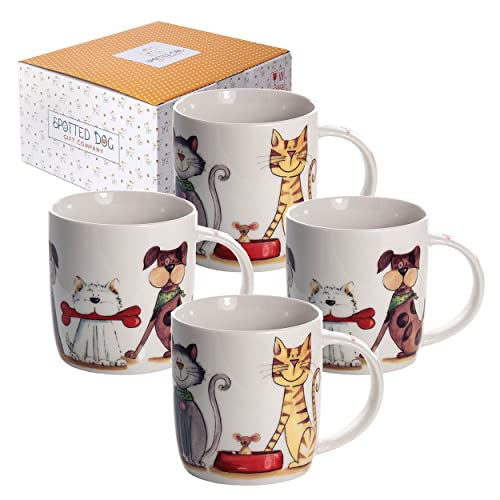 SPOTTED DOG GIFT COMPANY - Kaffeetassen mit Hunde- und Katzen-Motiven - Geschenk für Hunde- und Katzenliebhaber - 4er-Set SPOTTED DOG GIFT COMPANY - Kaffeetassen mit Hunde- und Katzen-Motiven - Geschenk für Hunde- und Katzenliebhaber - 4er-Set von SPOTTED DOG GIFT COMPANY