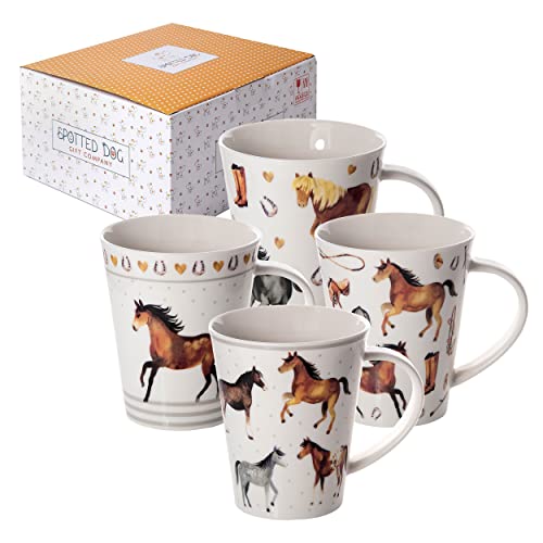 SPOTTED DOG GIFT COMPANY - Kaffeetassen mit Pferde-Motiven - schöne Kaffeebecher aus Keramik 4er-Set - Geschenk für Pferdeliebhaber Frauen und Männer - SPOTTED DOG GIFT COMPANY - Kaffeetassen mit Pferde-Motiven - schöne Kaffeebecher aus Keramik 4er-Set - Geschenk für Pferdeliebhaber Frauen und Männer - von SPOTTED DOG GIFT COMPANY