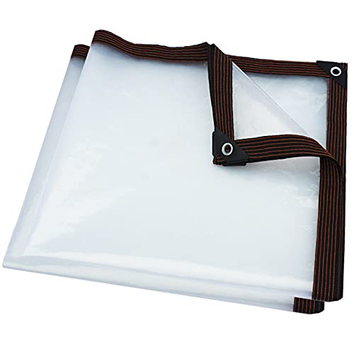 Plane Transparent, Schwerlast wasserdichte Klar Plane Mit Ösen, Groß Draussen Wetterfeste Plane PE Für Gewächshaus Camping Gartenarbeit (Color : Klar, Size : 3.5x6m) von SPOUR