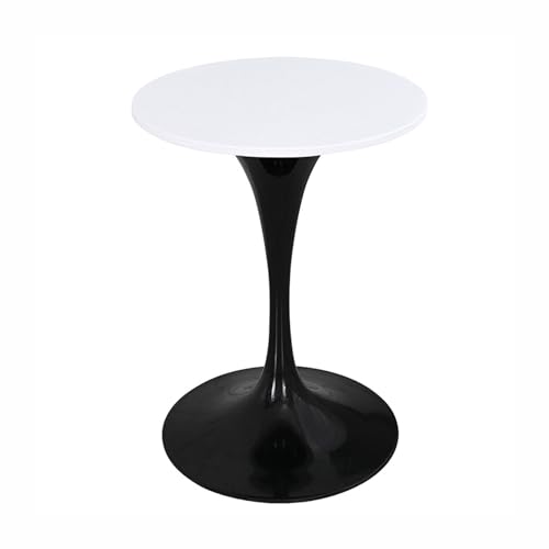SPOUR Tischdecke, mit elastischem Rand, runde Tischdecke, runde wasserdichte Tischdecke, elastisch, für drinnen und draußen (weiß, Durchmesser 100 cm) von SPOUR