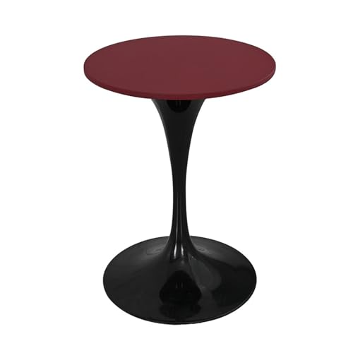 SPOUR Tischdecke, mit elastischer Kante, runde Tischdecke, runde wasserdichte Tischdecke, elastisch, für drinnen und draußen (Weinrot, Durchmesser 60 cm) von SPOUR