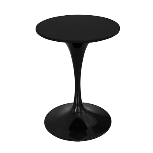 SPOUR Tischdecke, mit elastischer Kanten-Tischdecke, runde Spanntischdecke, runde wasserdichte Tischdecke, elastisch, für drinnen und draußen (schwarz, Durchmesser 110 cm) von SPOUR