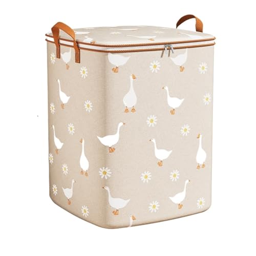 SPPEOUKJ Faltbare Deckenaufbewahrungsbeutel 3 stücke Faltbare Kleidung Lagerung Box Quilt Decke Spielzeug Sortierung Tasche Gepäck Verpackung Beutel Closet Organizer Fur Aufbewahrung(Beige 180L) von SPPEOUKJ