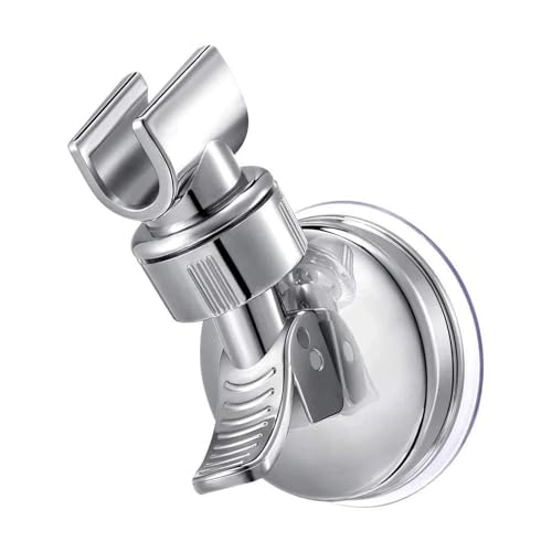 SPPEOUKJ Handbrause-Halterung Einstellbarer Vakuum-Saug-Duschkopfhalter Rotation Handbrausehalter Wandmontierte Badezimmer-Saugkopfhalterung Fur Handbrause(Chrome) von SPPEOUKJ