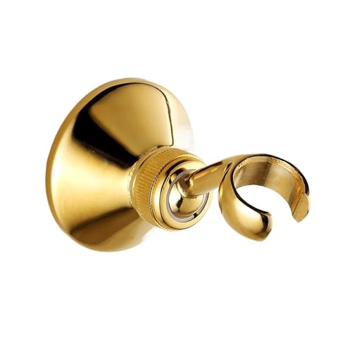 SPPEOUKJ Handbrause-Halterung Messing Badezimmer Handbrausehalter Halterung Badezimmer Hardware Zubehör Wandmontage Duschhaken Fur Handbrause(Golden Polished) von SPPEOUKJ