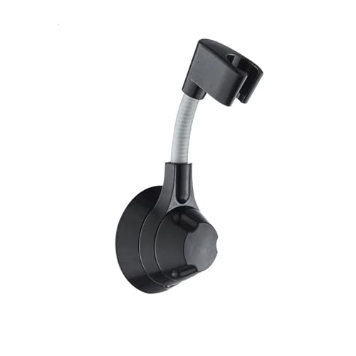 SPPEOUKJ Handbrause-Halterung Saugnapf-Duschhalter, Verstellbarer Duschkopfhalter, Düsen-Handhalter, stanzfrei, Multi-Winkel-Rotations-Duschhalterung Fur Handbrause(Black) von SPPEOUKJ