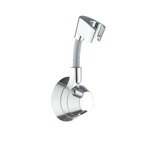 SPPEOUKJ Handbrause-Halterung Saugnapf-Duschhalter, Verstellbarer Duschkopfhalter, Düsen-Handhalter, stanzfrei, Multi-Winkel-Rotations-Duschhalterung Fur Handbrause(Sliver) von SPPEOUKJ
