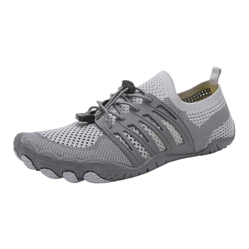 SPPEOUKJ Wasserschuhe Herren Cross-Trainer Barfußschuh Wide Toe Damen Upstream Schwimmschuhe Strandpantoffeln Wasserschuhe Fur Wasserschuhe(D03-GRAY,38) von SPPEOUKJ