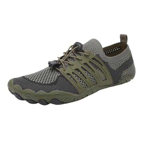 SPPEOUKJ Wasserschuhe Herren Cross-Trainer Barfußschuh Wide Toe Damen Upstream Schwimmschuhe Strandpantoffeln Wasserschuhe Fur Wasserschuhe(D03- Green,44) von SPPEOUKJ