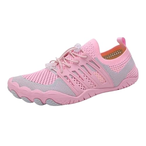SPPEOUKJ Wasserschuhe Herren Cross-Trainer Barfußschuh Wide Toe Damen Upstream Schwimmschuhe Strandpantoffeln Wasserschuhe Fur Wasserschuhe(D03-PINK,43) von SPPEOUKJ