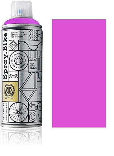 SPRAY.BIKE Fahrrad Lackspray Neon Magenta - in versch. Farben - KEINE GRUNDIERUNG notwendig - Acryllack/Lack Spray in 400 ml Spraydose, Matt- und Klarlack Optik möglich (Neon Magenta) von SPRAY.BIKE