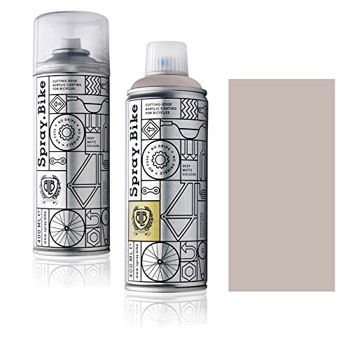 Fahrrad Lackspray in versch. Farben - Keine GRUNDIERUNG notwendig - Acryllack/Lack Spray in 400 ml Spraydose, Matt- und Klarlack Optik möglich (Altrosa Clay Hill, Klarlack Set) von SPRAY.BIKE