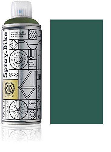 SPRAY.BIKE Fahrrad Lackspray in versch. Farben - KEINE GRUNDIERUNG notwendig - Acryllack/Lack Spray in 400 ml Spraydose, Matt- und Klarlack Optik möglich (Britisches Renngrün Greenwich, Matt) von SPRAY.BIKE